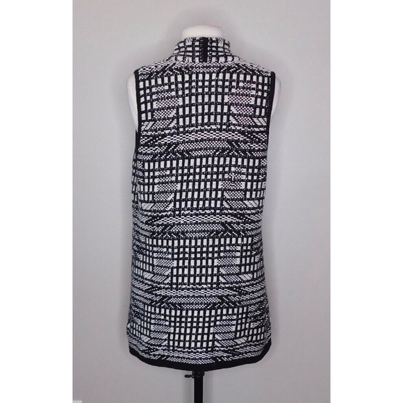 Anthropologie ANGEL OF THE NORTH Roenne Black & White Sweater Cardigan Small - Picture 9 of 13